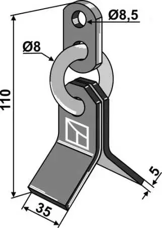 Y-Messer mit Kette